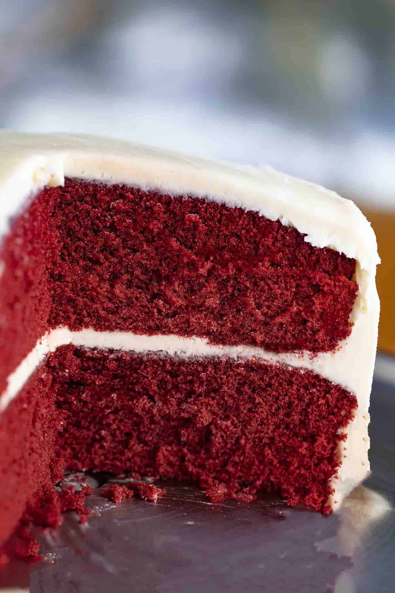 Red Velvet Fudge Cake Slice